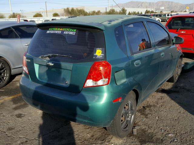 KL1TD62634B169260 - 2004 CHEVROLET AVEO GREEN photo 4