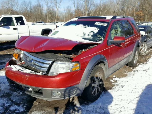 1FMDK02W79GA00672 - 2009 FORD TAURUS X S RED photo 2