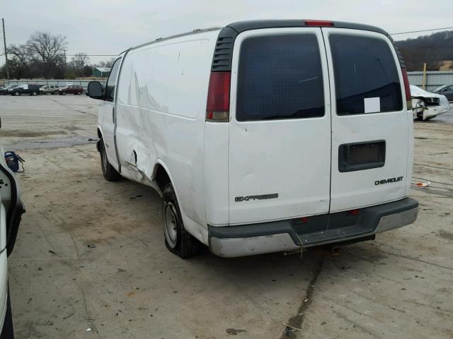 1GCFG25M211184866 - 2001 CHEVROLET EXPRESS G2 WHITE photo 3