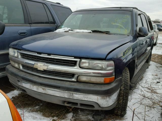 1GNFK16Z22J180814 - 2002 CHEVROLET SUBURBAN K BLUE photo 2