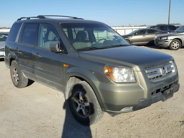 2HKYF18447H518639 - 2007 HONDA PILOT EX GREEN photo 1