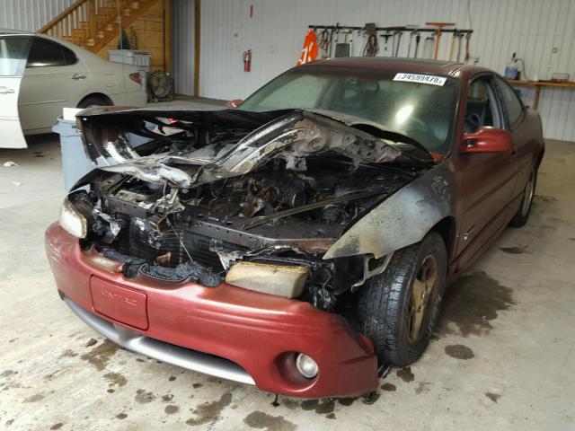 1G2WR12131F272024 - 2001 PONTIAC GRAND PRIX RED photo 2