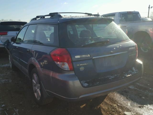 4S4BP61C387306477 - 2008 SUBARU OUTBACK 2. BLUE photo 3