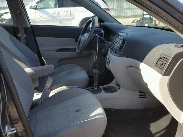 KMHCN46C49U304134 - 2009 HYUNDAI ACCENT GLS BLUE photo 5