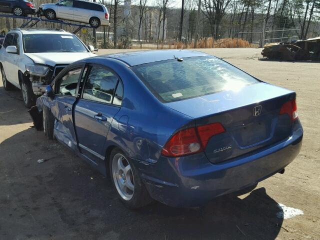 1HGFA16557L110519 - 2007 HONDA CIVIC LX BLUE photo 3