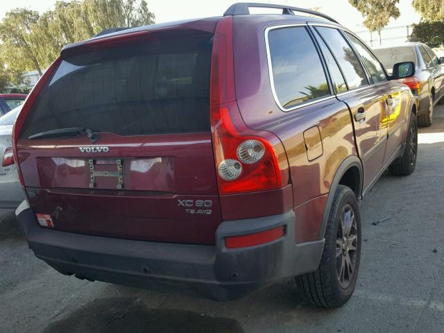 YV1CZ91H741072240 - 2004 VOLVO XC90 T6 RED photo 4