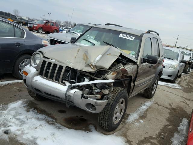 1J4GK48K33W651799 - 2003 JEEP LIBERTY SP TAN photo 2