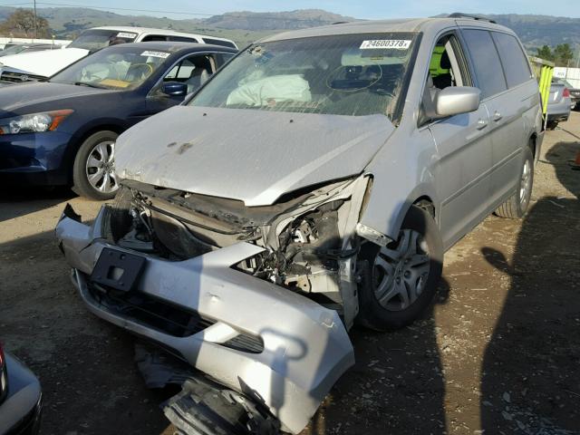 5FNRL38647B457527 - 2007 HONDA ODYSSEY EX SILVER photo 2