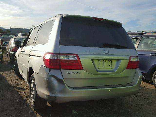 5FNRL38647B457527 - 2007 HONDA ODYSSEY EX SILVER photo 3