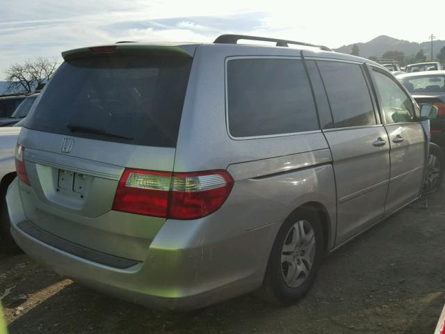 5FNRL38647B457527 - 2007 HONDA ODYSSEY EX SILVER photo 4