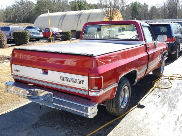 1GCDC14H3ES164661 - 1984 CHEVROLET C10 RED photo 4