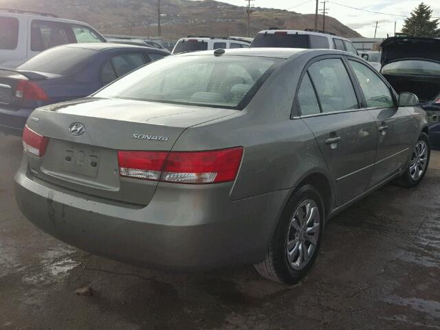 5NPET46C08H326739 - 2008 HYUNDAI SONATA GLS GREEN photo 4