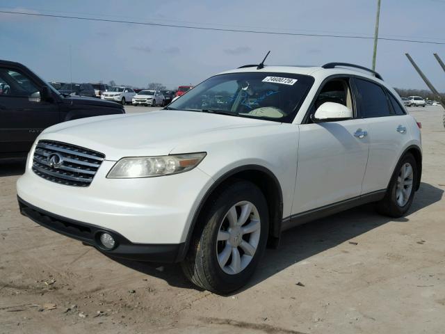 JNRAS08U94X105669 - 2004 INFINITI FX35 WHITE photo 2