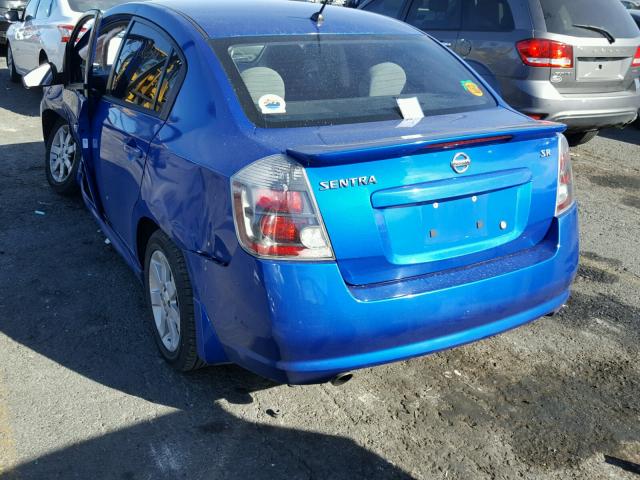 3N1AB6AP4BL620744 - 2011 NISSAN SENTRA 2.0 BLUE photo 3