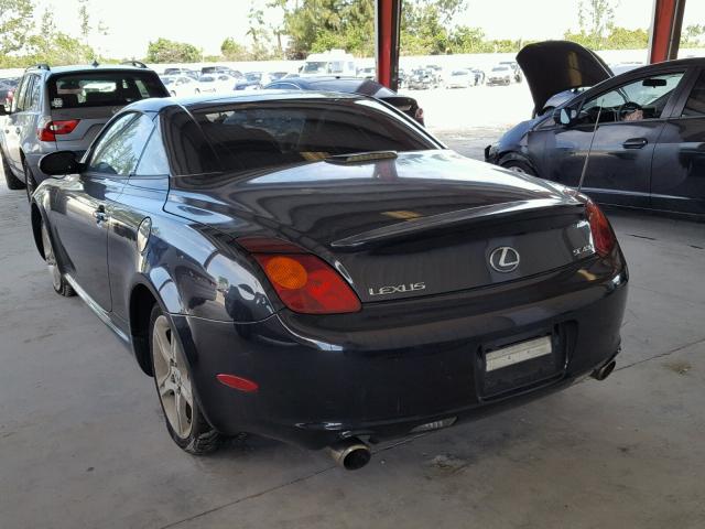 JTHFN48Y620022499 - 2002 LEXUS SC 430 BLACK photo 3