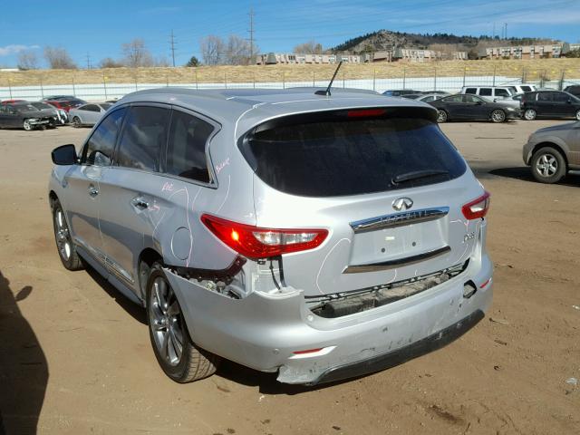 5N1AL0MM5DC336994 - 2013 INFINITI JX35 BASE SILVER photo 3