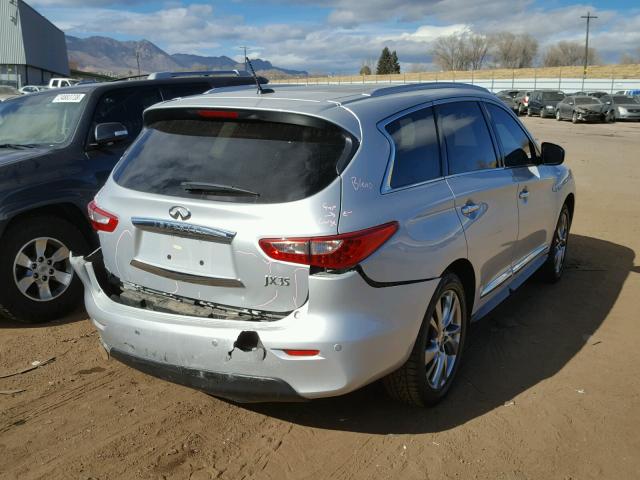 5N1AL0MM5DC336994 - 2013 INFINITI JX35 BASE SILVER photo 4