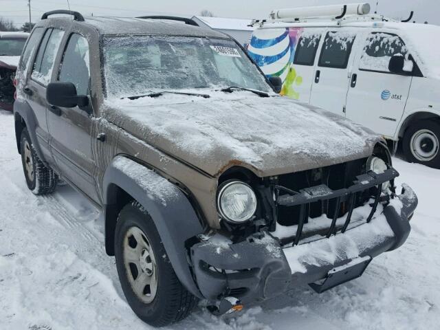 1J4GL48K92W140366 - 2002 JEEP LIBERTY SP BROWN photo 1