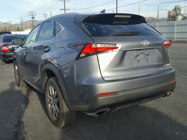 JTJYARBZ6G2041311 - 2016 LEXUS NX 200T GRAY photo 3