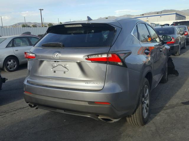 JTJYARBZ6G2041311 - 2016 LEXUS NX 200T GRAY photo 4