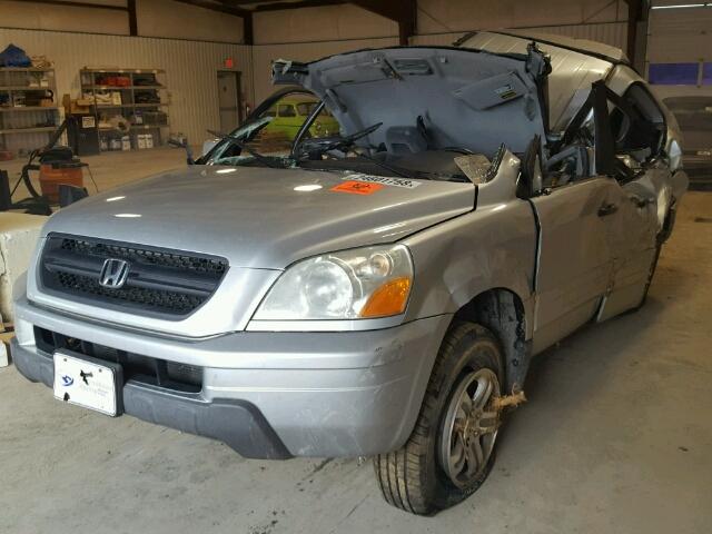 2HKYF18493H517674 - 2003 HONDA PILOT EX SILVER photo 2