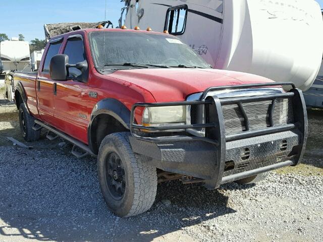 1FTSW31P44EB98773 - 2004 FORD F350 SRW S RED photo 1