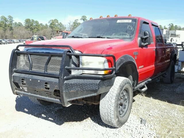 1FTSW31P44EB98773 - 2004 FORD F350 SRW S RED photo 2