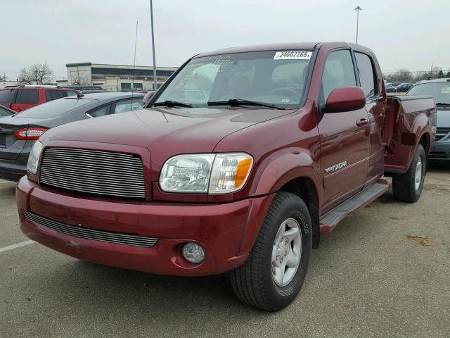 5TBET381X5S475468 - 2005 TOYOTA TUNDRA DOU MAROON photo 2