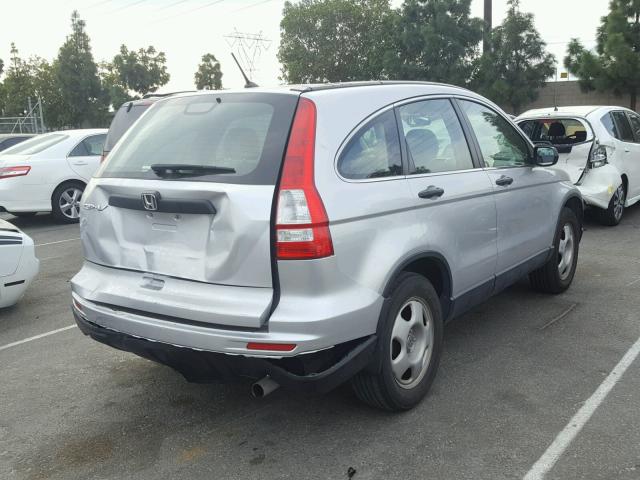 JHLRE3H36BC007886 - 2011 HONDA CR-V LX SILVER photo 4