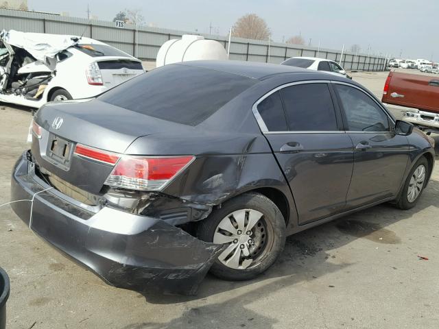 1HGCP2F38BA139135 - 2011 HONDA ACCORD LX GRAY photo 4