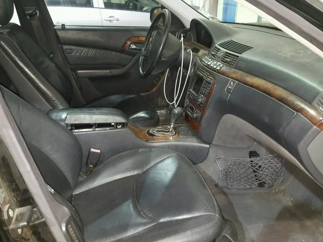 WDBNG75J52A315366 - 2002 MERCEDES-BENZ S 500 BLACK photo 5