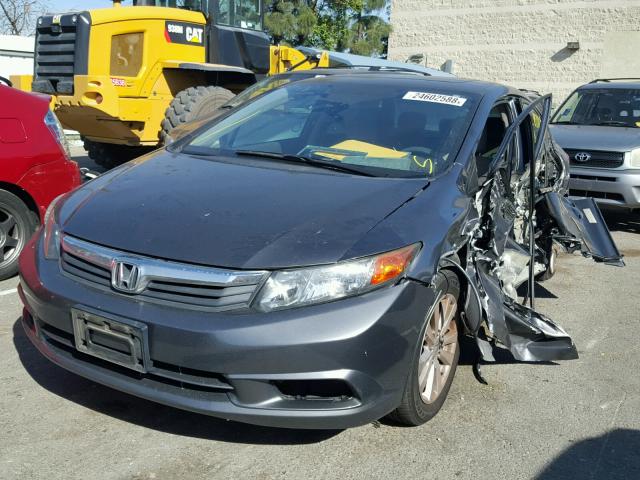 2HGFB2F85CH504641 - 2012 HONDA CIVIC EX CHARCOAL photo 2