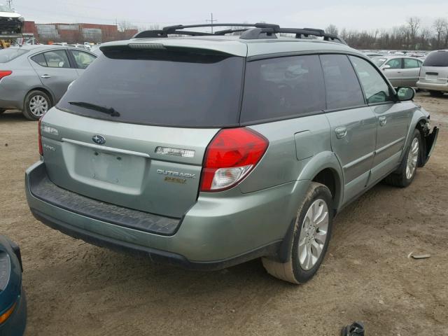 4S4BP66C297336547 - 2009 SUBARU OUTBACK 2. GREEN photo 4