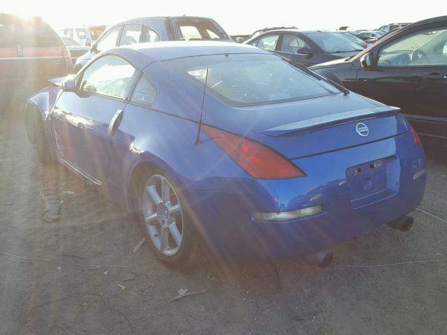 JN1AZ34D33T107834 - 2003 NISSAN 350Z COUPE BLUE photo 3