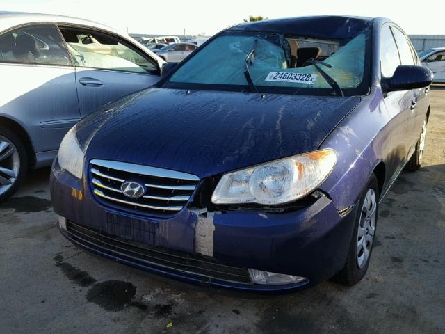 KMHDU4AD6AU839641 - 2010 HYUNDAI ELANTRA BL BLUE photo 2