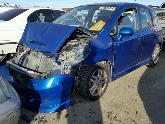 JHMGD38667S040805 - 2007 HONDA FIT S BLUE photo 2