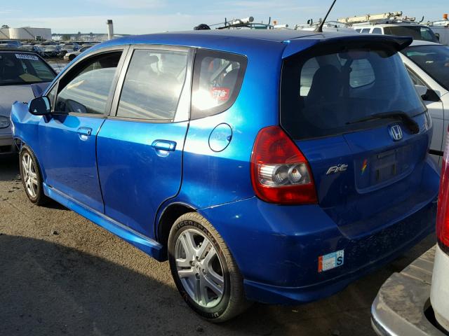 JHMGD38667S040805 - 2007 HONDA FIT S BLUE photo 3