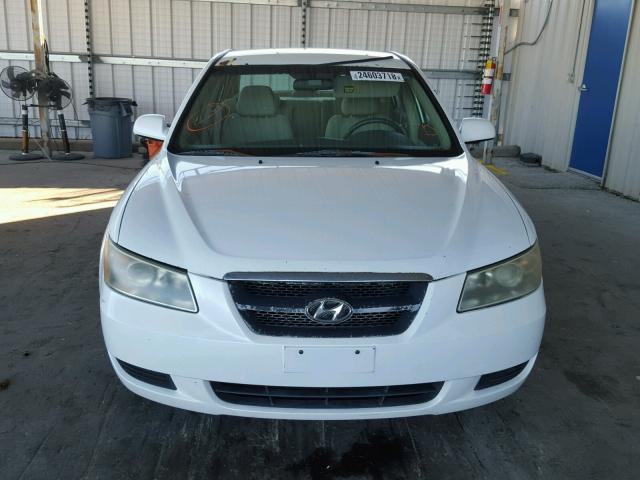 5NPET46C16H167968 - 2006 HYUNDAI SONATA GL WHITE photo 9