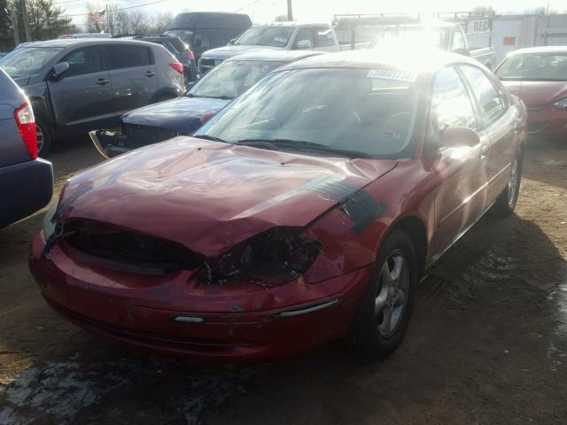 1FAFP55231A257183 - 2001 FORD TAURUS SES RED photo 2