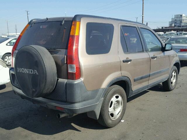 JHLRD68413C004442 - 2003 HONDA CR-V LX BROWN photo 4