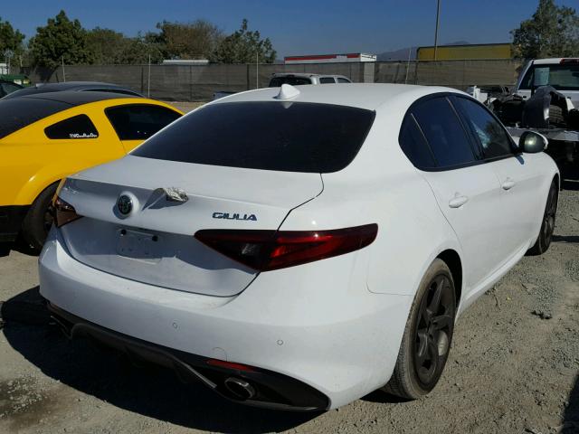 ZARFAEBN0H7535612 - 2017 ALFA ROMEO GIULIA WHITE photo 4