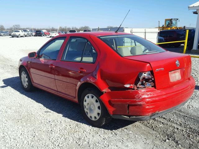 3VWRA29M4YM015497 - 2000 VOLKSWAGEN JETTA GL RED photo 3