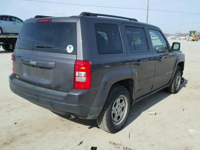 1C4NJPBB0FD431207 - 2015 JEEP PATRIOT SP CHARCOAL photo 4