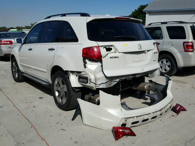 2HNYD28807H520826 - 2007 ACURA MDX SPORT CREAM photo 3