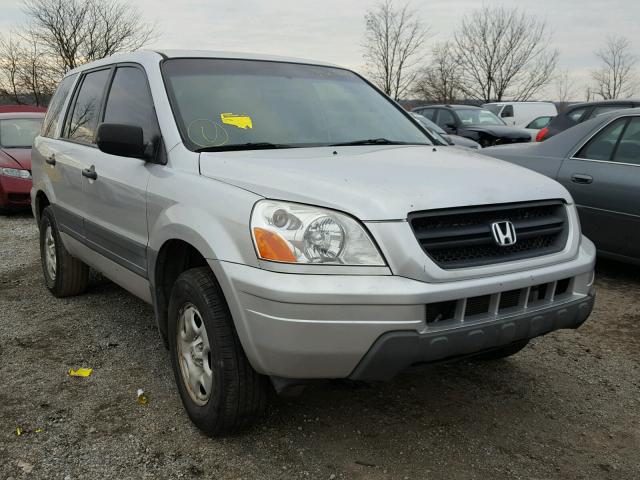 2HKYF18145H511886 - 2005 HONDA PILOT LX SILVER photo 1