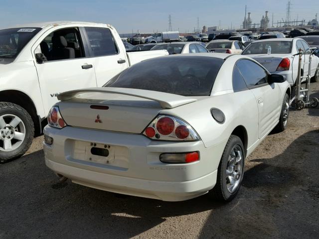 4A3AC34G11E204425 - 2001 MITSUBISHI ECLIPSE RS WHITE photo 4