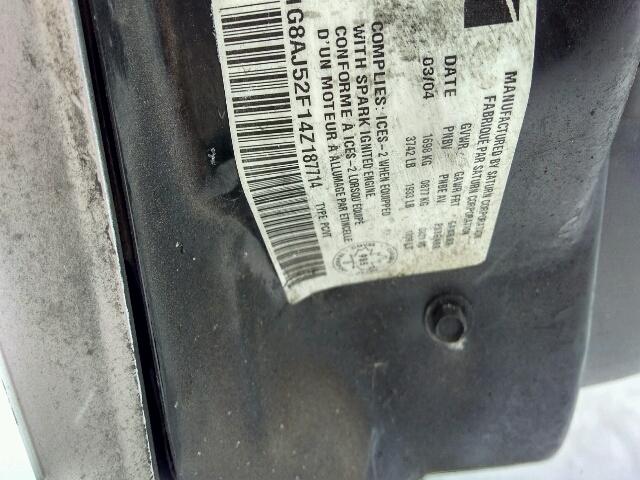 1G8AJ52F14Z187714 - 2004 SATURN ION LEVEL SILVER photo 10