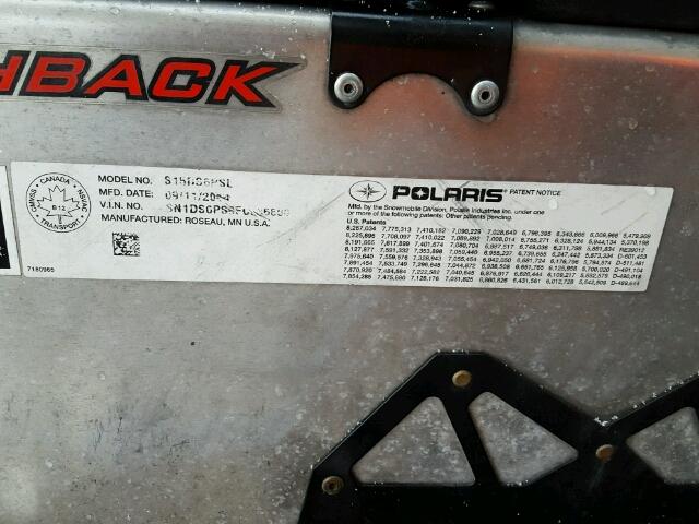 SN1DS6PS8FC536608 - 2015 POLARIS 600 SWITCH BLACK photo 10