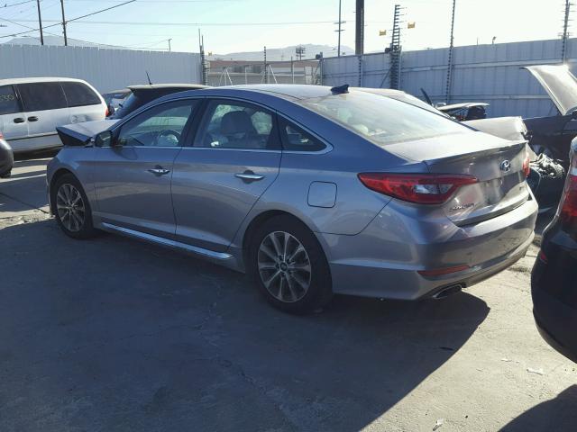 5NPE34AF1GH408608 - 2016 HYUNDAI SONATA SPO GRAY photo 3