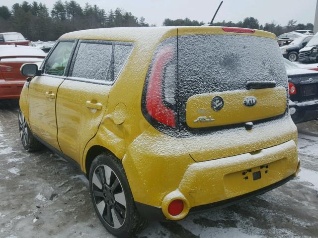 KNDJX3A59E7041754 - 2014 KIA SOUL ! YELLOW photo 3